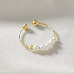 Rilla Sterling Pearl Adjustable Ring