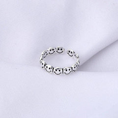 Misti Silver Smiley Ring