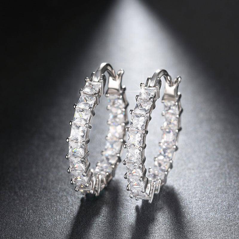 Yazmin Huggie Zircon Earrings