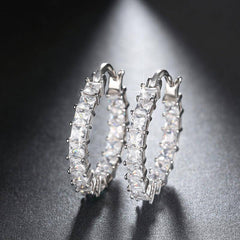 Yazmin Huggie Zircon Earrings