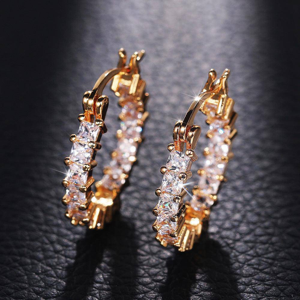Yazmin Huggie Zircon Earrings