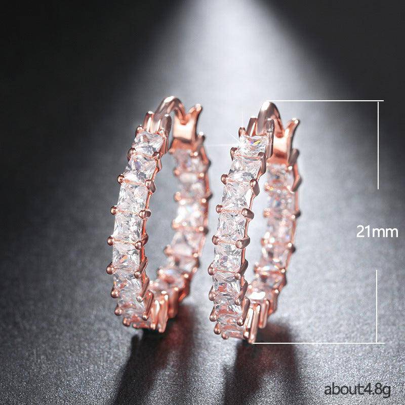 Yazmin Huggie Zircon Earrings