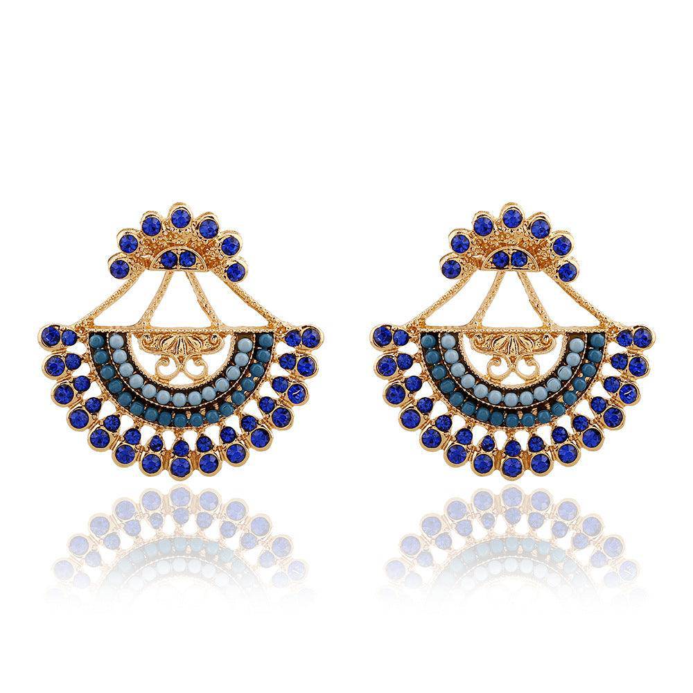 Laureen Colorful Sector Drop Earrings