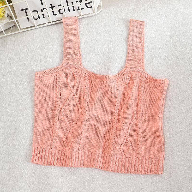 Kaylee Solid Knitted Tank Top