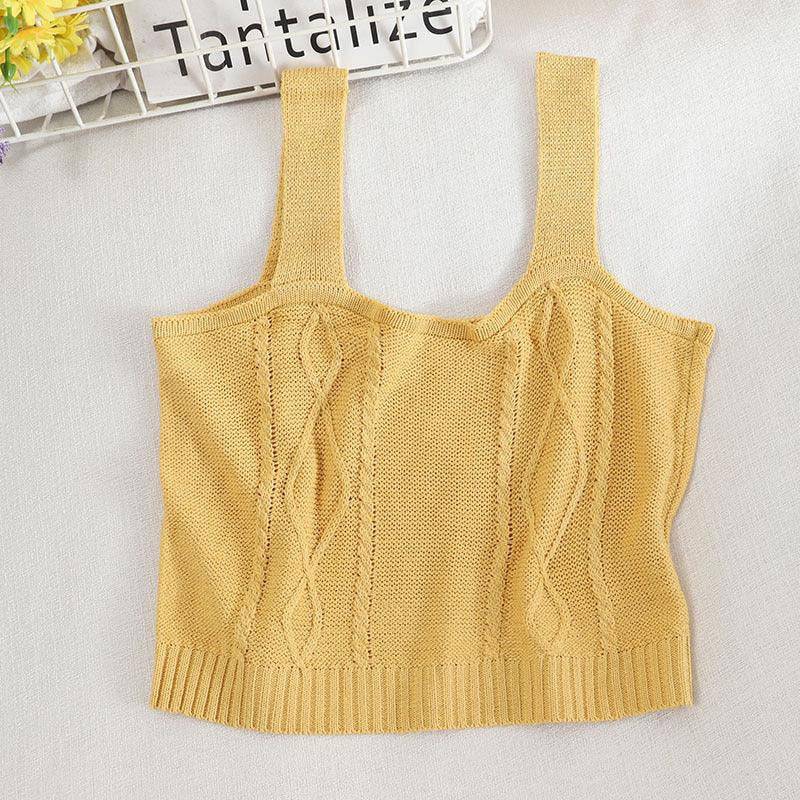 Kaylee Solid Knitted Tank Top