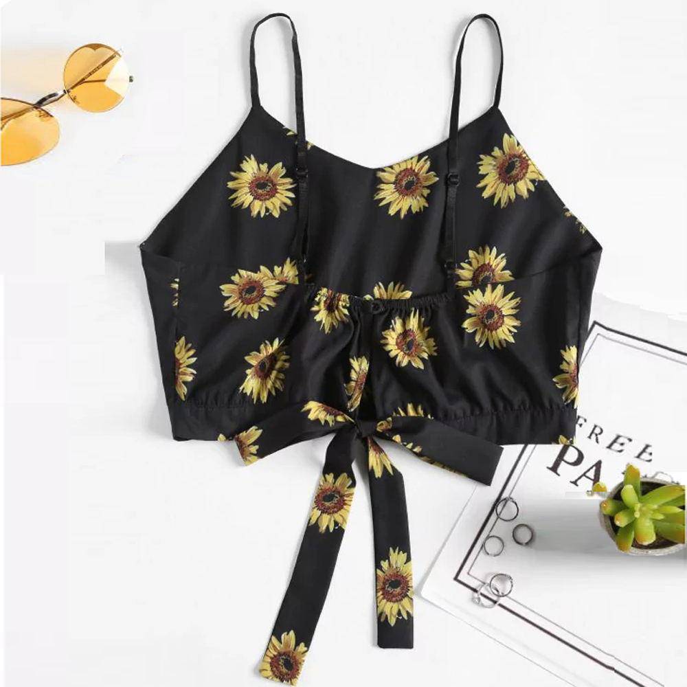 Elena Sunflower Print Cami Top