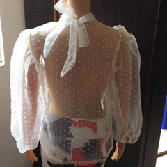 Kiley Dobby Mesh Mock Neck Top