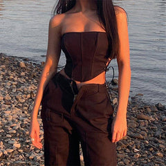 Kira Strapless Crop Top