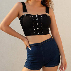 Mckayla Buckle Strap Crop Top