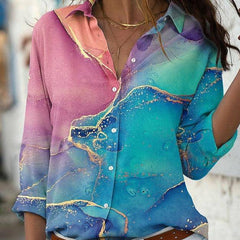 Gina Galaxy Button Down Blouse