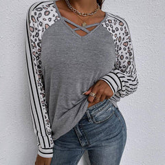Gwendolyn Leopard Print Long Sleeve Top