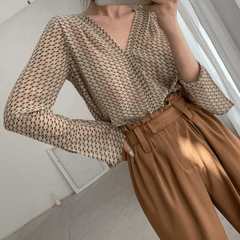 Susan Loose V Neck Blouse