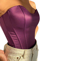 Penelope Strapless Satin Top