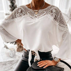 Aracely Boat Neck Angel Sleeve Blouse