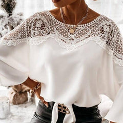 Aracely Boat Neck Angel Sleeve Blouse
