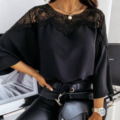Aracely Boat Neck Angel Sleeve Blouse