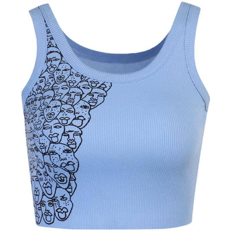 Amaris Figure Print Crop Top