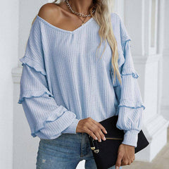 Ashlee Solid Loose Long Sleeves Top