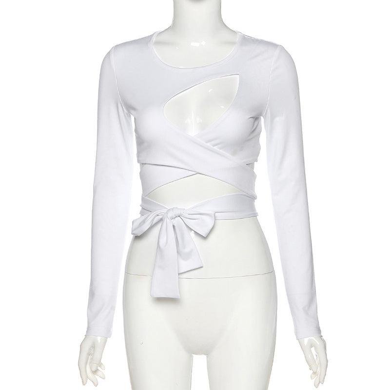 Jane Hollow Out Sheer Crop Top