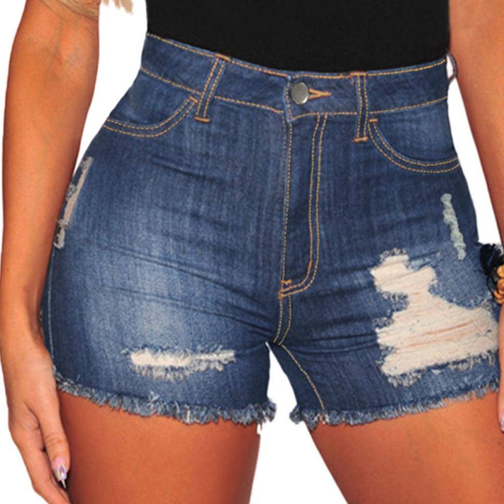 Lexie Denim Tattered Mini Shorts