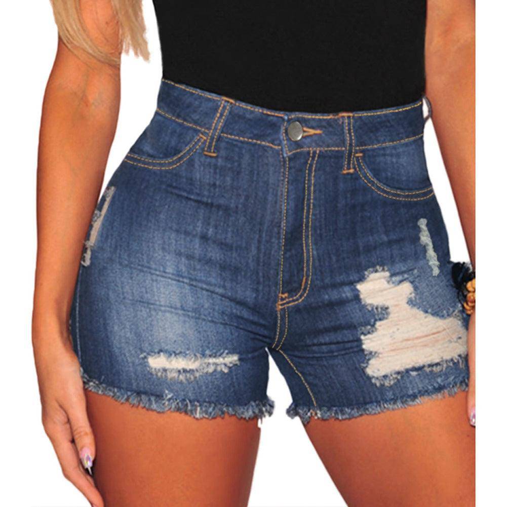 Lexie Denim Tattered Mini Shorts