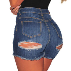 Lexie Denim Tattered Mini Shorts