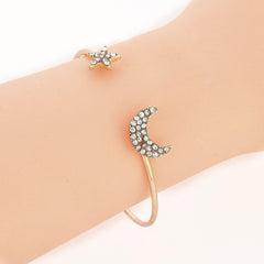 Audrie 4 Pcs Fashion Wind Drill Moon Creative Pentagram Heart Bracelet