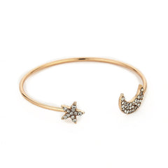 Audrie 4 Pcs Fashion Wind Drill Moon Creative Pentagram Heart Bracelet