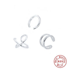 Fancy Solid Sterling Earrings Set