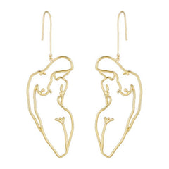 Kallie Abstract Lady Hoop Earrings