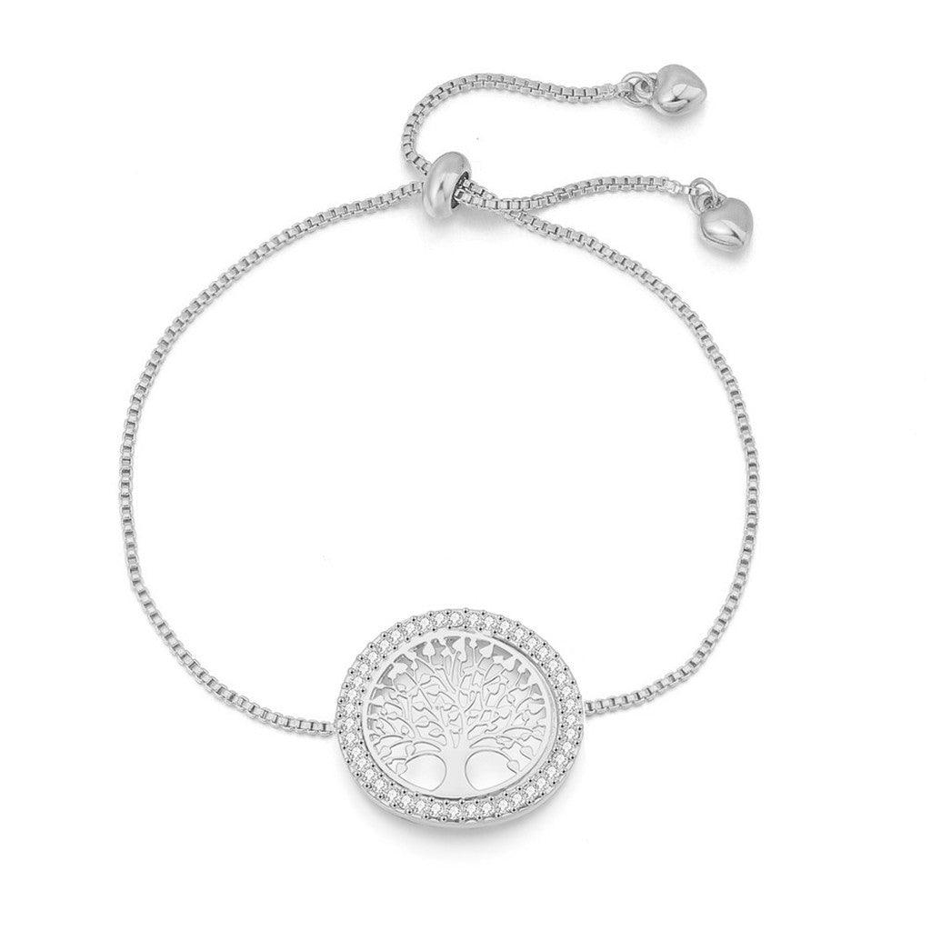 Yvanna Adjustable Rhinestone Link Bracelet