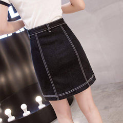 Izabelle Pocket Front Denim Skirt