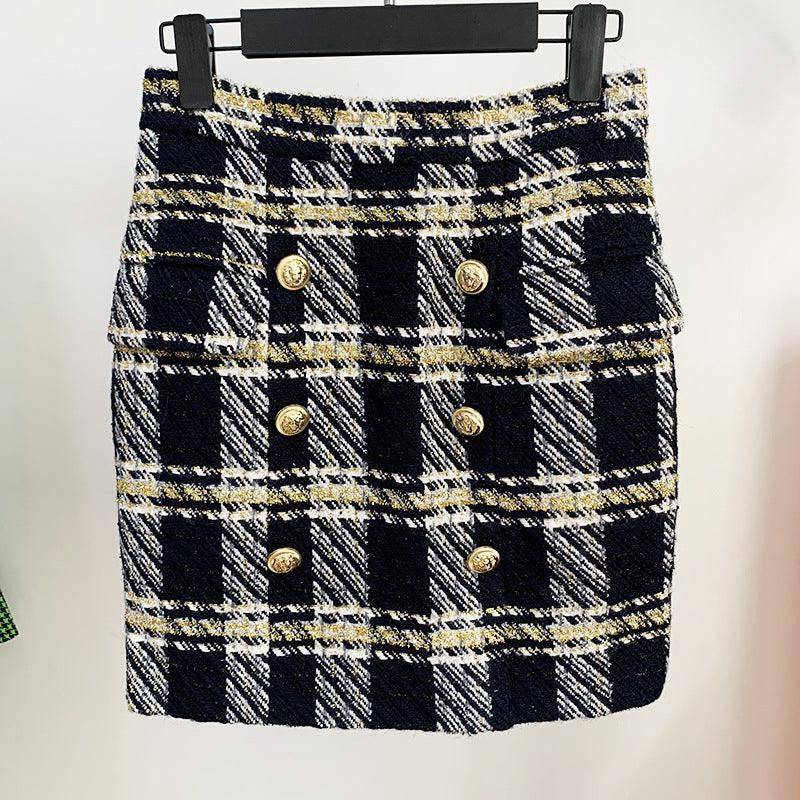 Lia Checkered Mini Skirt