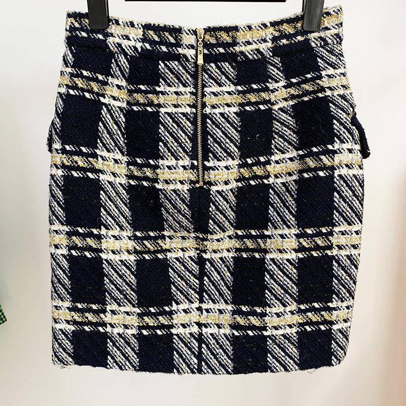 Lia Checkered Mini Skirt