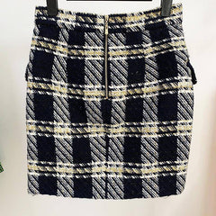 Lia Checkered Mini Skirt