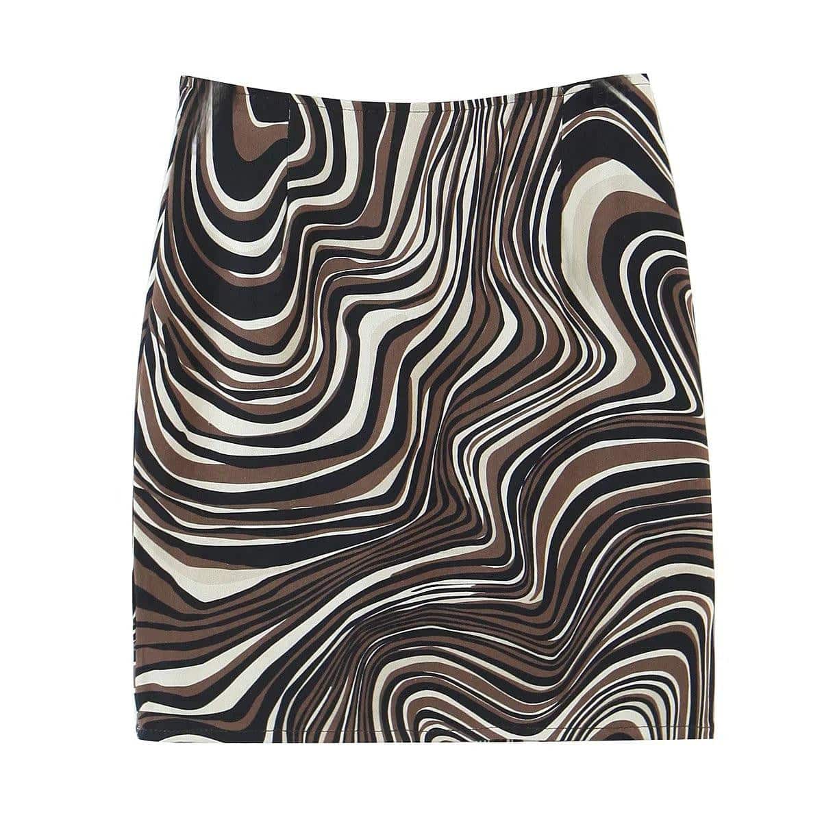 Alexandria Allover Fluid Print Skirt