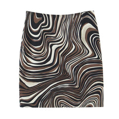 Alexandria Allover Fluid Print Skirt