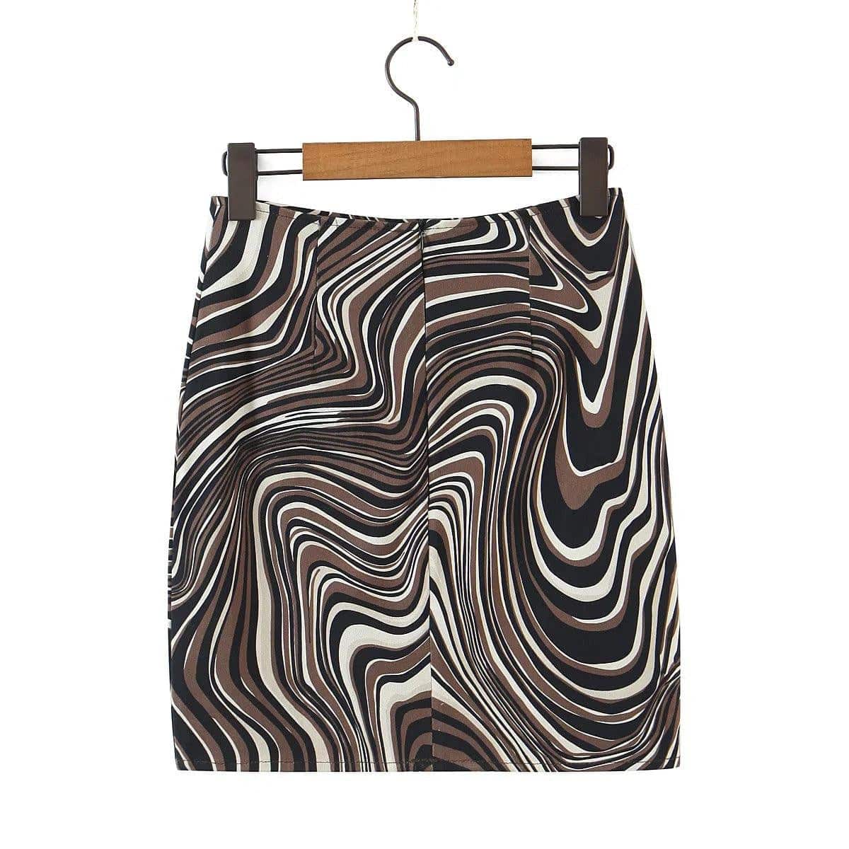 Alexandria Allover Fluid Print Skirt