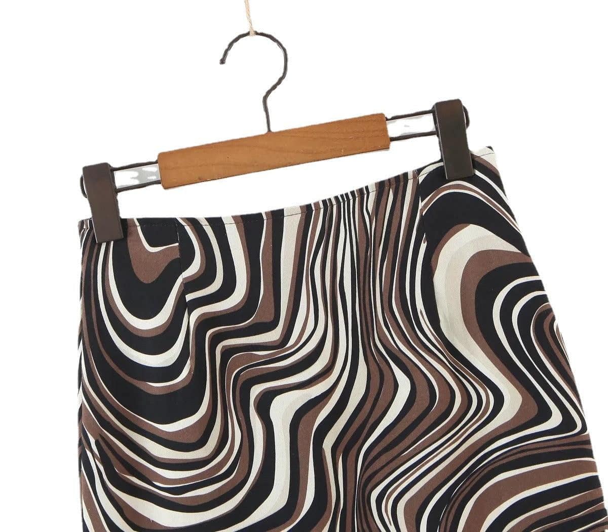 Alexandria Allover Fluid Print Skirt