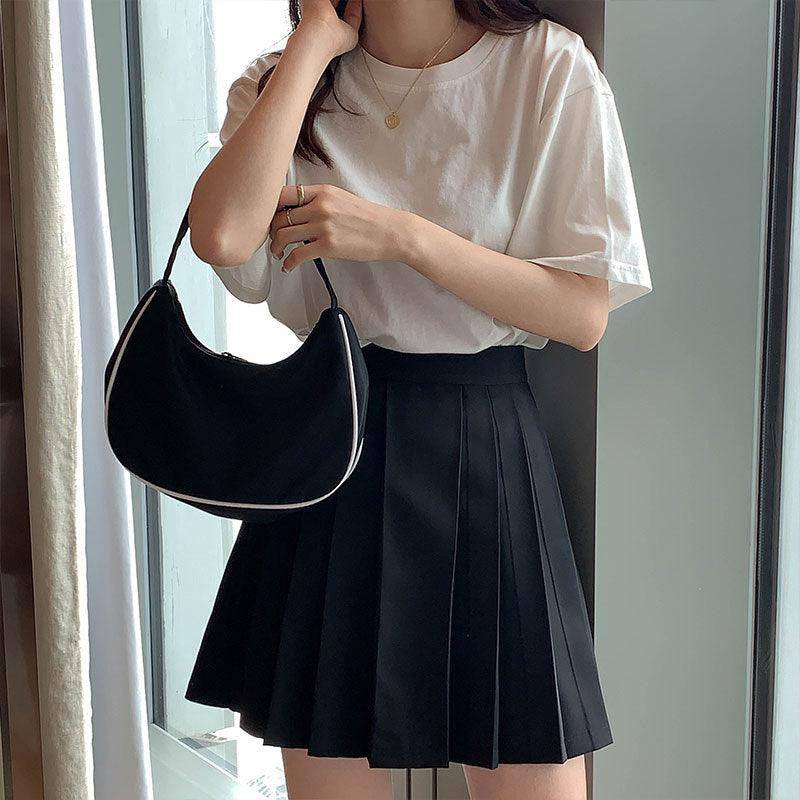 Evangeline Solid Pleated Skirt
