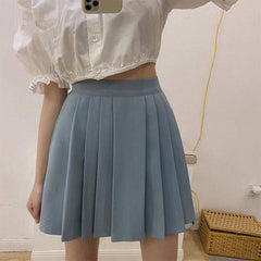 Evangeline Solid Pleated Skirt