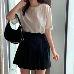 Evangeline Solid Pleated Skirt
