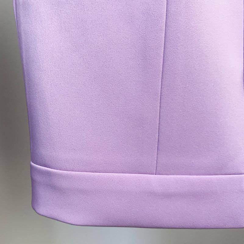 Lexi Solid Button Embellished Skirt