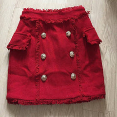 Daphne Tweed Solid Decor Skirt
