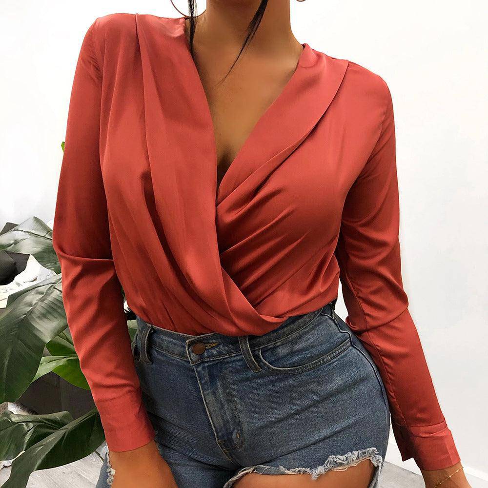 Allisson Solid Satin Bodysuit