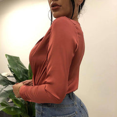 Allisson Solid Satin Bodysuit