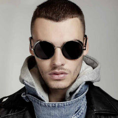 Suzan Round Frame Retro Sunglasses