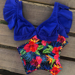 Ann Ruffle Sleeve Bikini Swimsuit