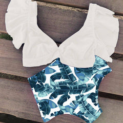 Ann Ruffle Sleeve Bikini Swimsuit