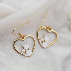 Madison Hearty Cat Wire Hook Earrings
